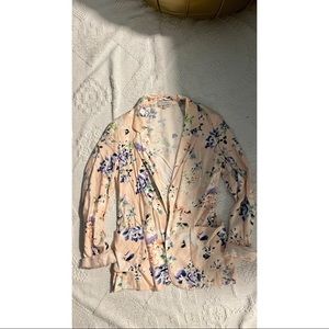 Aritzia Talula Pink Floral Blazer